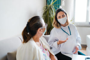Caregiver at home visit