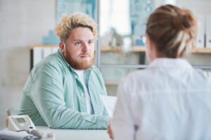 A Man Consulting doctor for weight loss